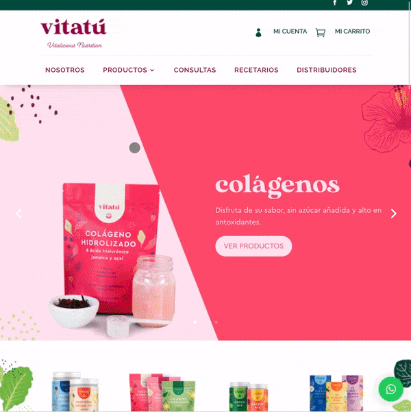 Sitio de ecommerce "Vitatú"